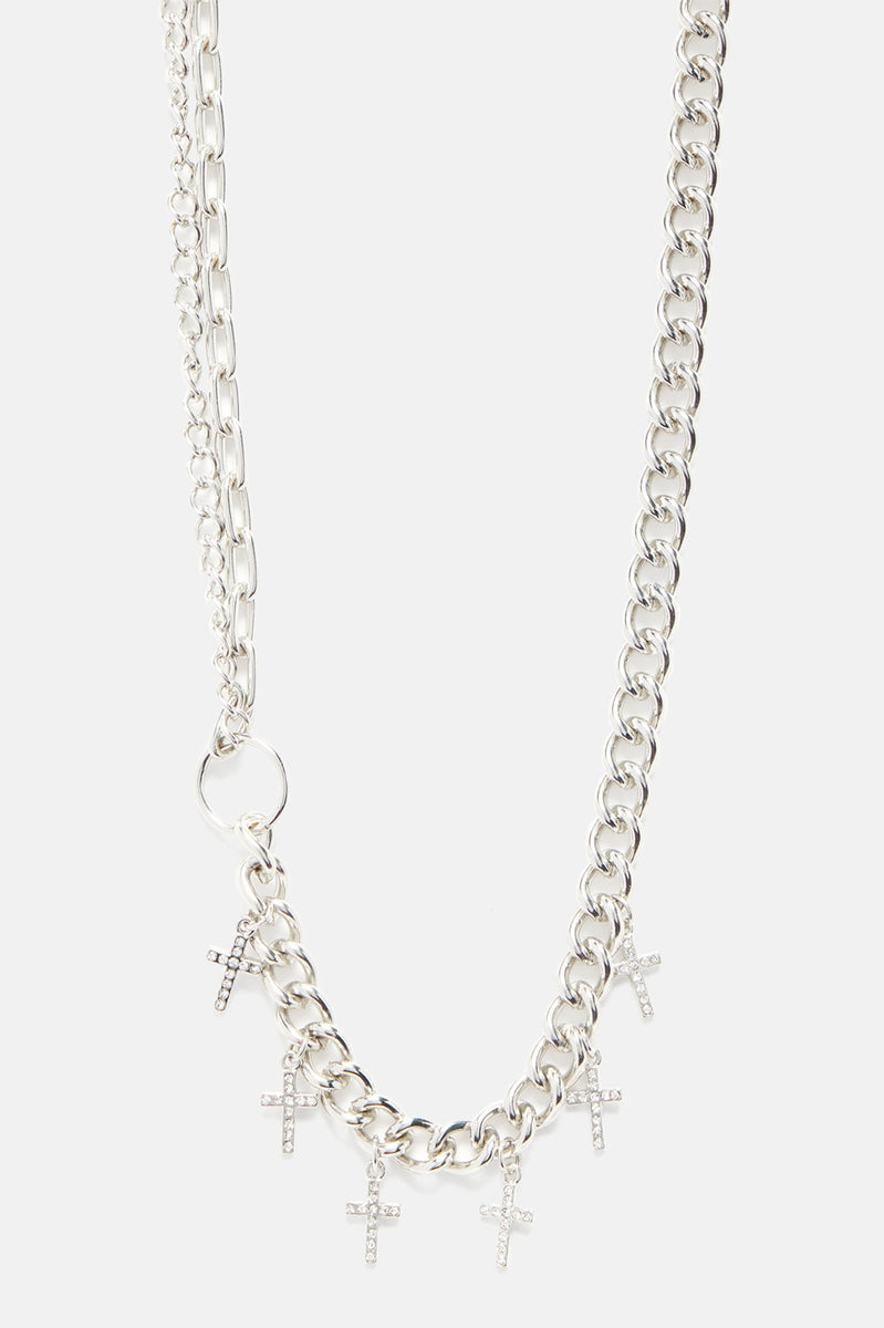 Castiel Necklace Silver Fashion Nova, Mens Jewelry Fashion Nova