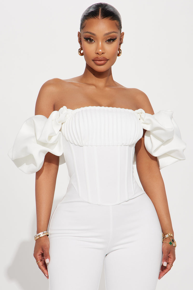 Dreaming In Ruffles Jumpsuit White Fashion Nova, Jumpsuits