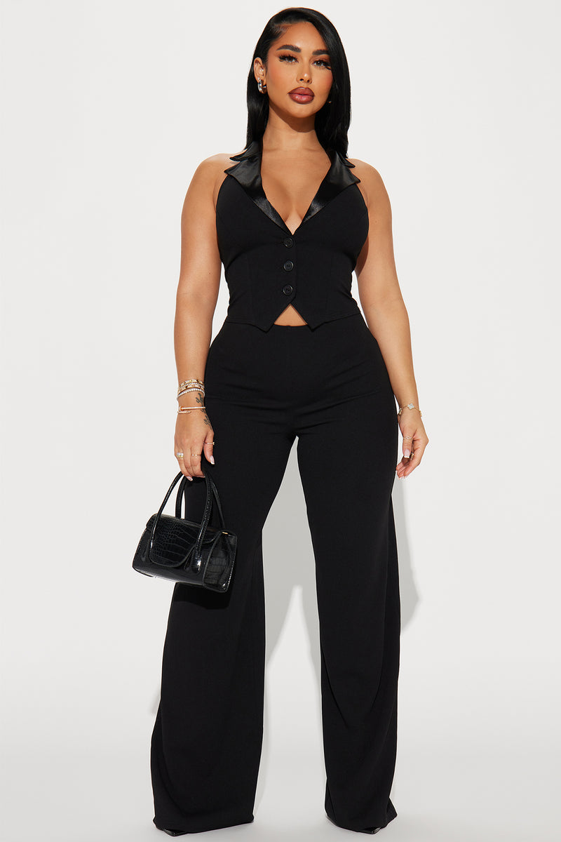 Fashion nova plus clearance size black jumpsuit
