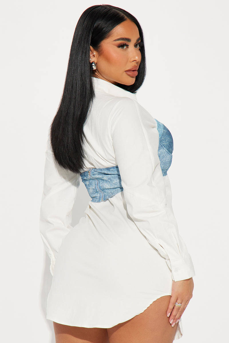 Brianna Crystal Bustier Top In White – Mew Mews Fashion