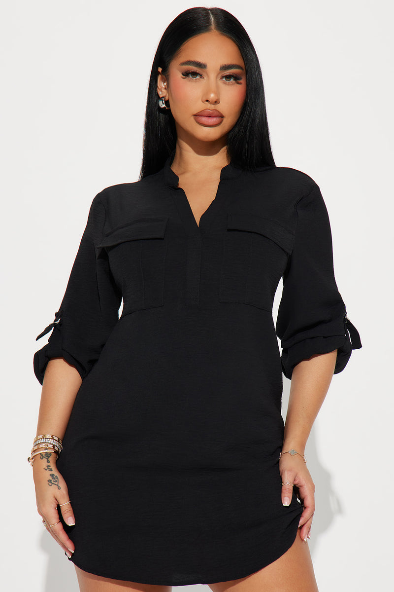 Jennifer Mini Shirt Dress
