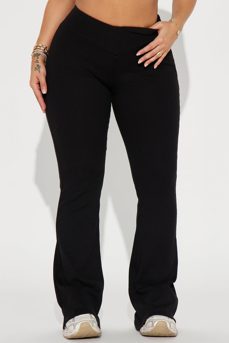 Love To Be Me VWaist Flare Pant Black Fashion Nova, Pants