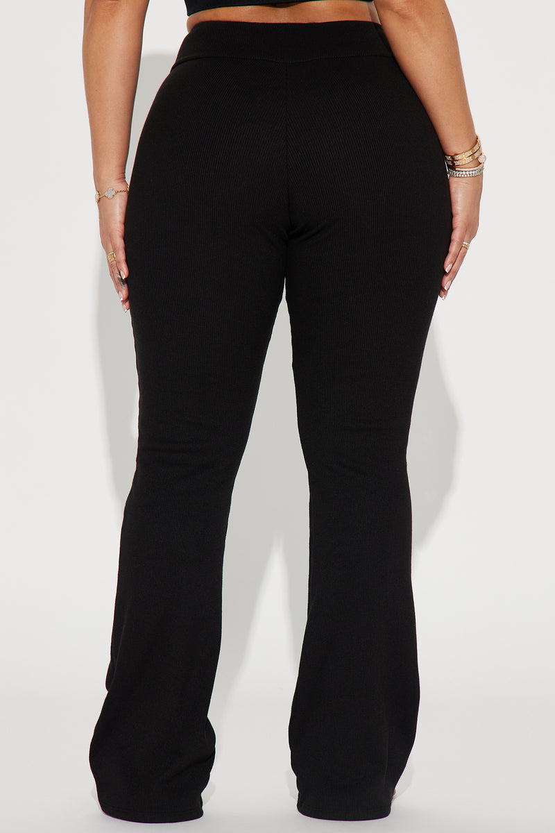 Love To Be Me VWaist Flare Pant Black Fashion Nova, Pants