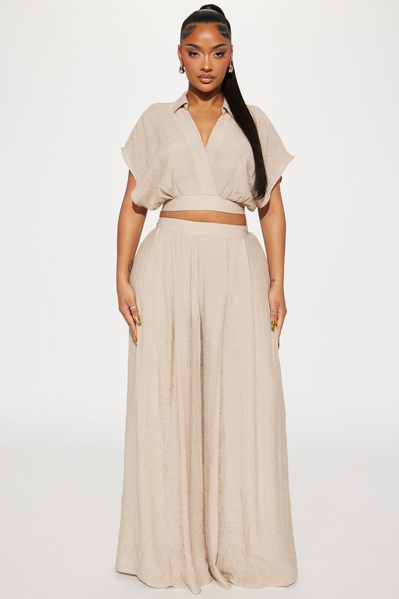 Mea Gauze Pant Set Taupe Fashion Nova, Matching Sets Fashion Nova