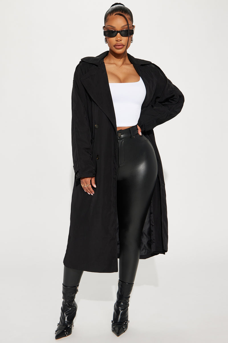 The Desiree Trench Coat Black Fashion Nova, Jackets & Coats