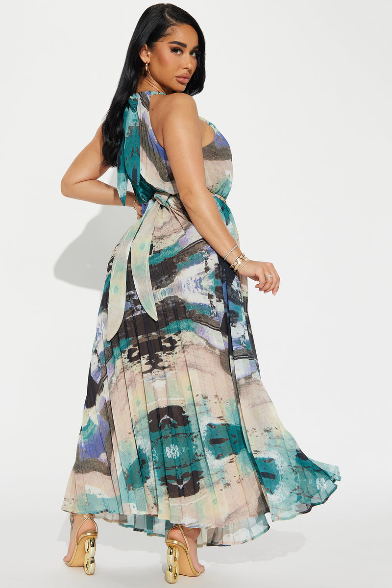 Desiree Pleated Maxi Dress