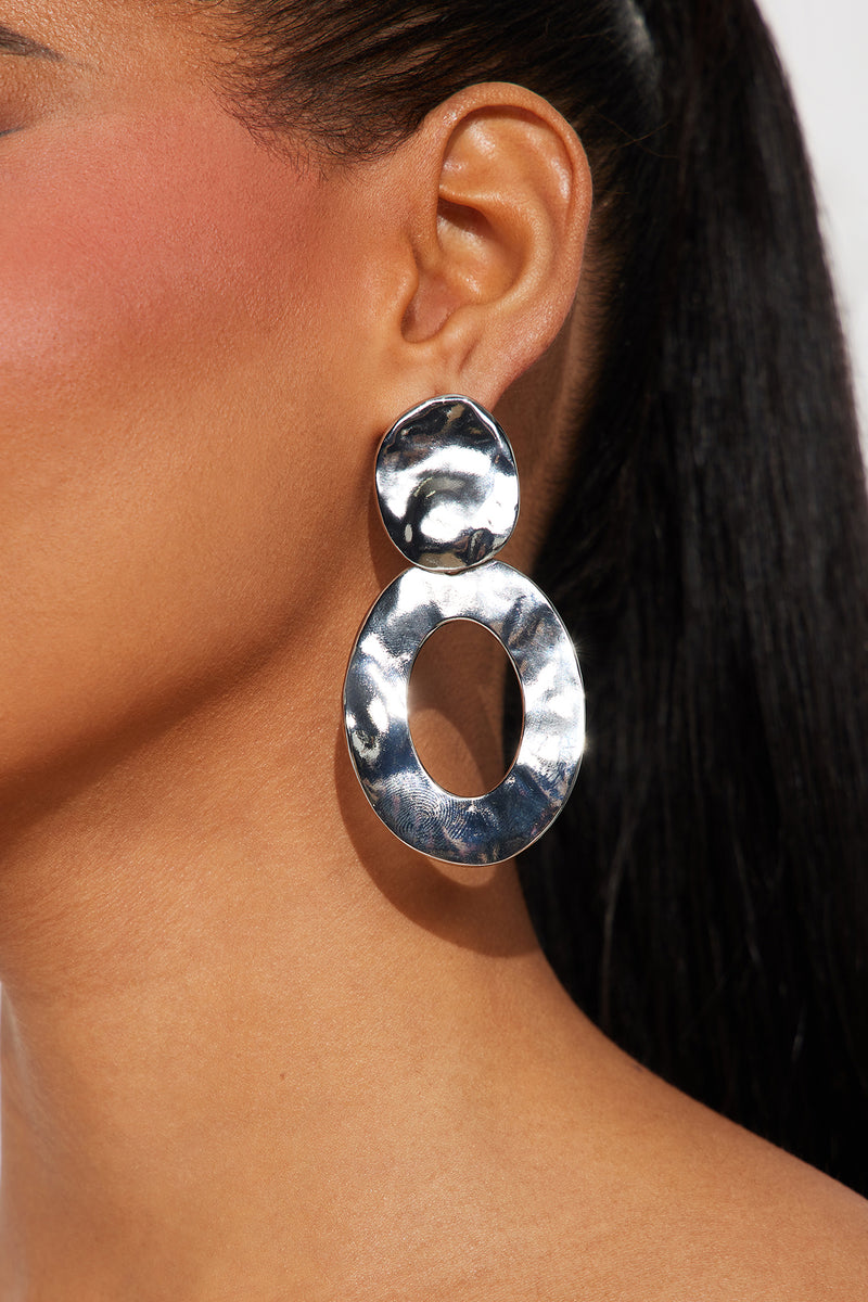 Silver lining earrings clearance