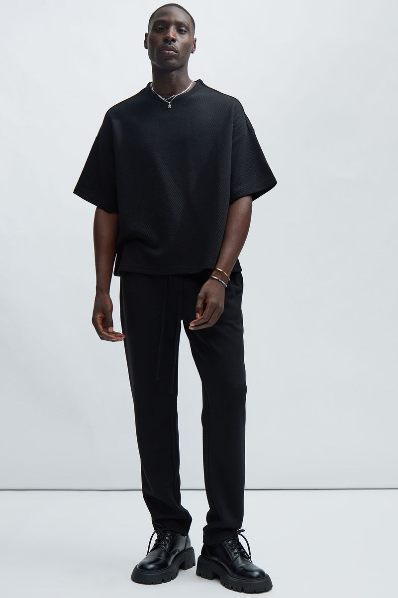 Tekbika Aero Boxy Tee, Black Graphic