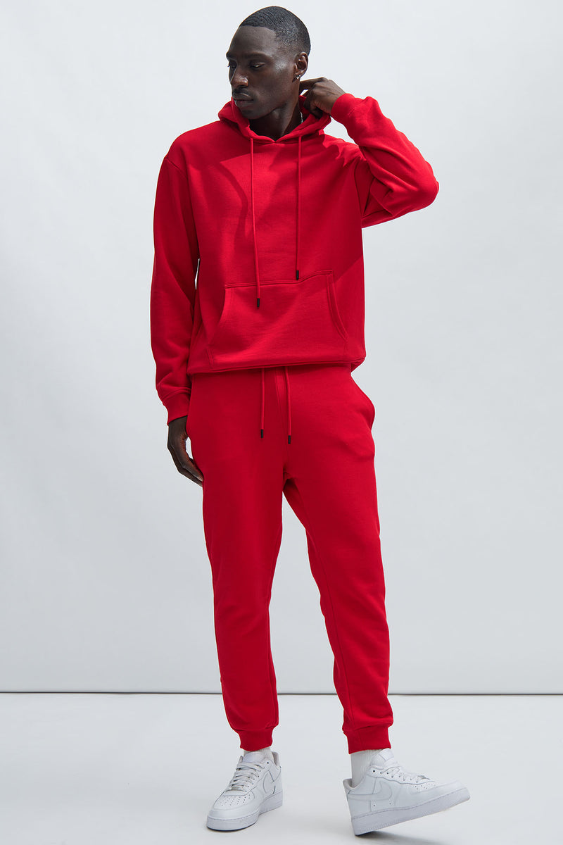 Red sale hoodie set
