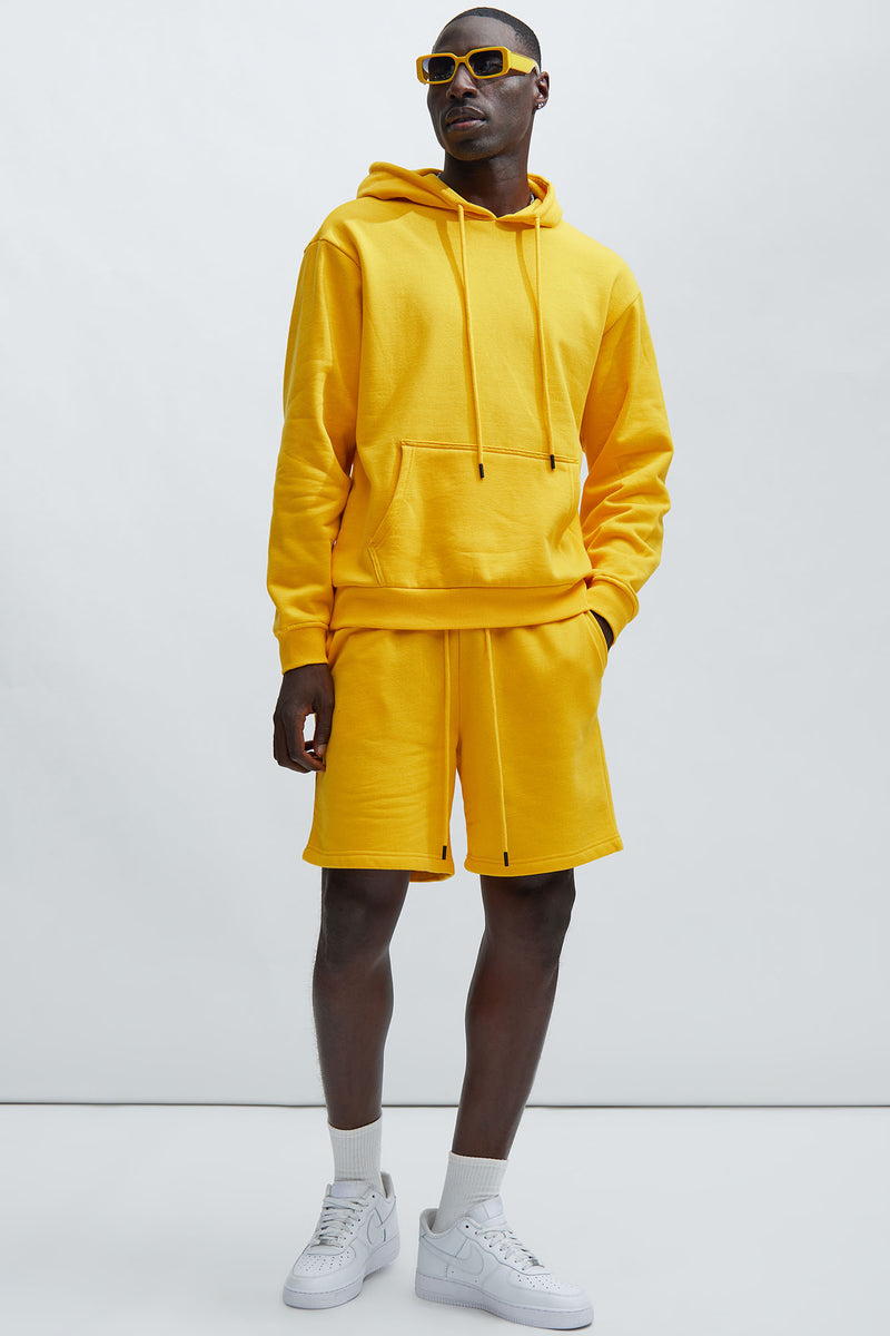 Tyson Hoodie Yellow Fashion Nova Mens Fleece Tops Fashion Nova