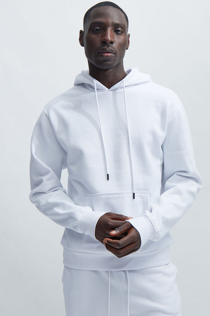 Oversized white hoodie mens sales