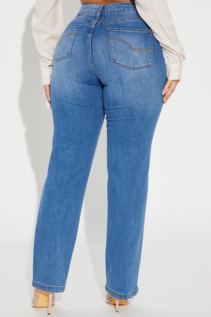 So Meant To Be Stretch Straight Leg Jeans - Medium Wash | Fashion Nova ...