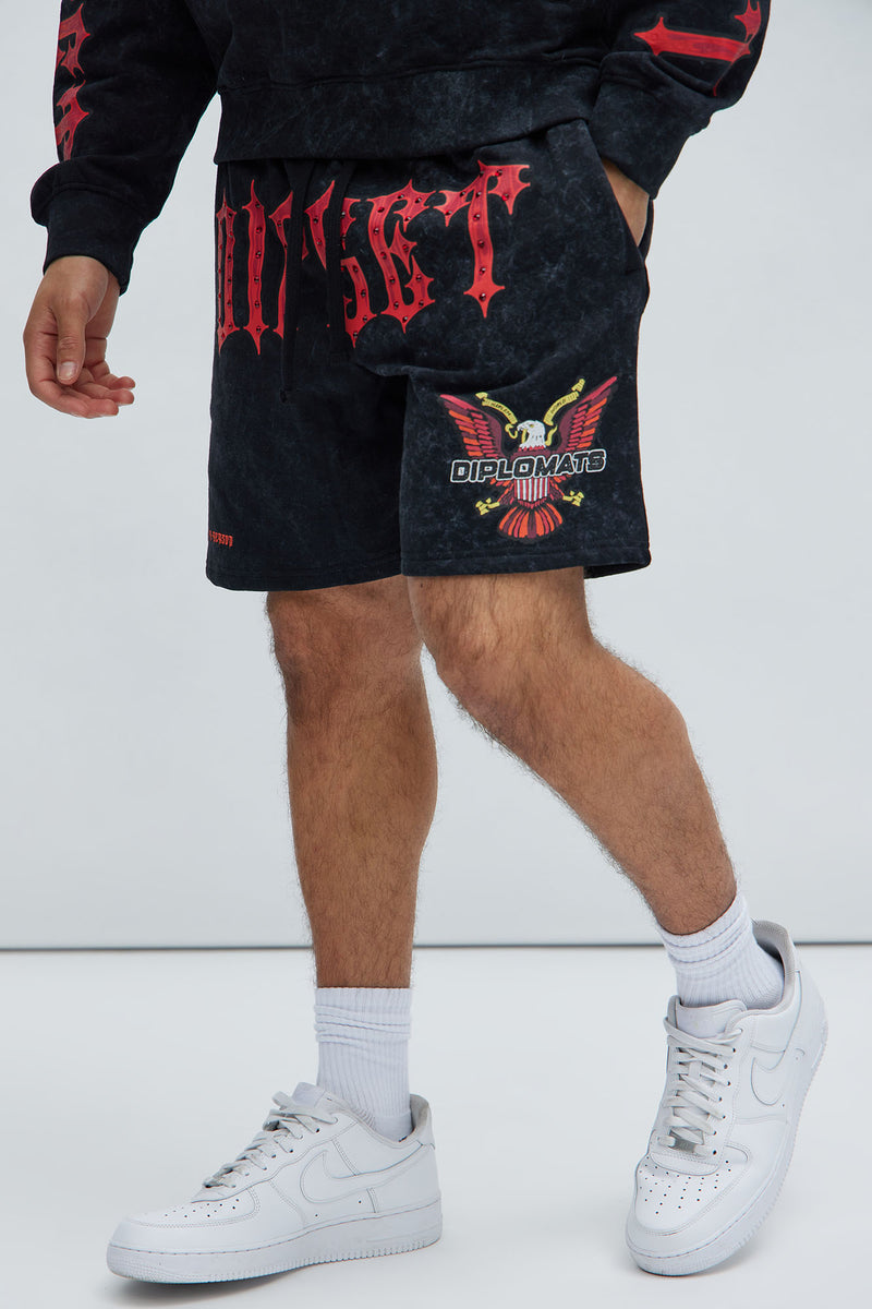 Dipset Seal Shorts Black Fashion Nova, Mens Fleece Bottoms
