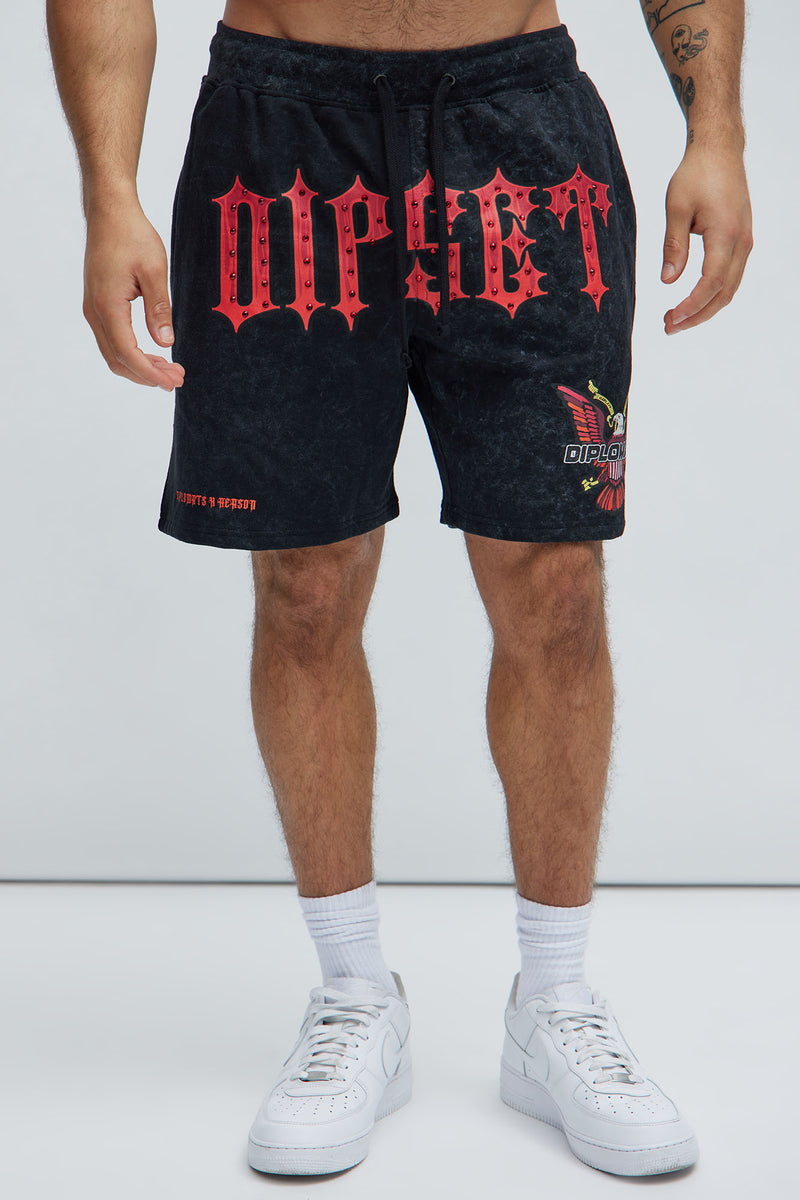 Dipset Seal Shorts Black Fashion Nova, Mens Fleece Bottoms