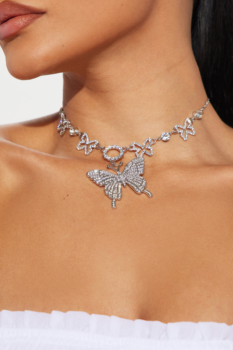 Swarovski butterfly choker sale