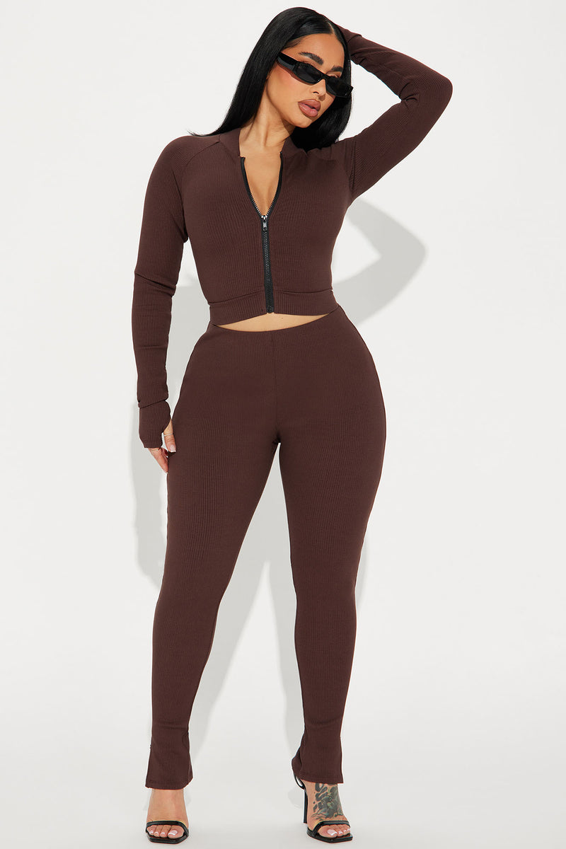 Kendall Snatched Top - Chocolate, Fashion Nova, Knit Tops