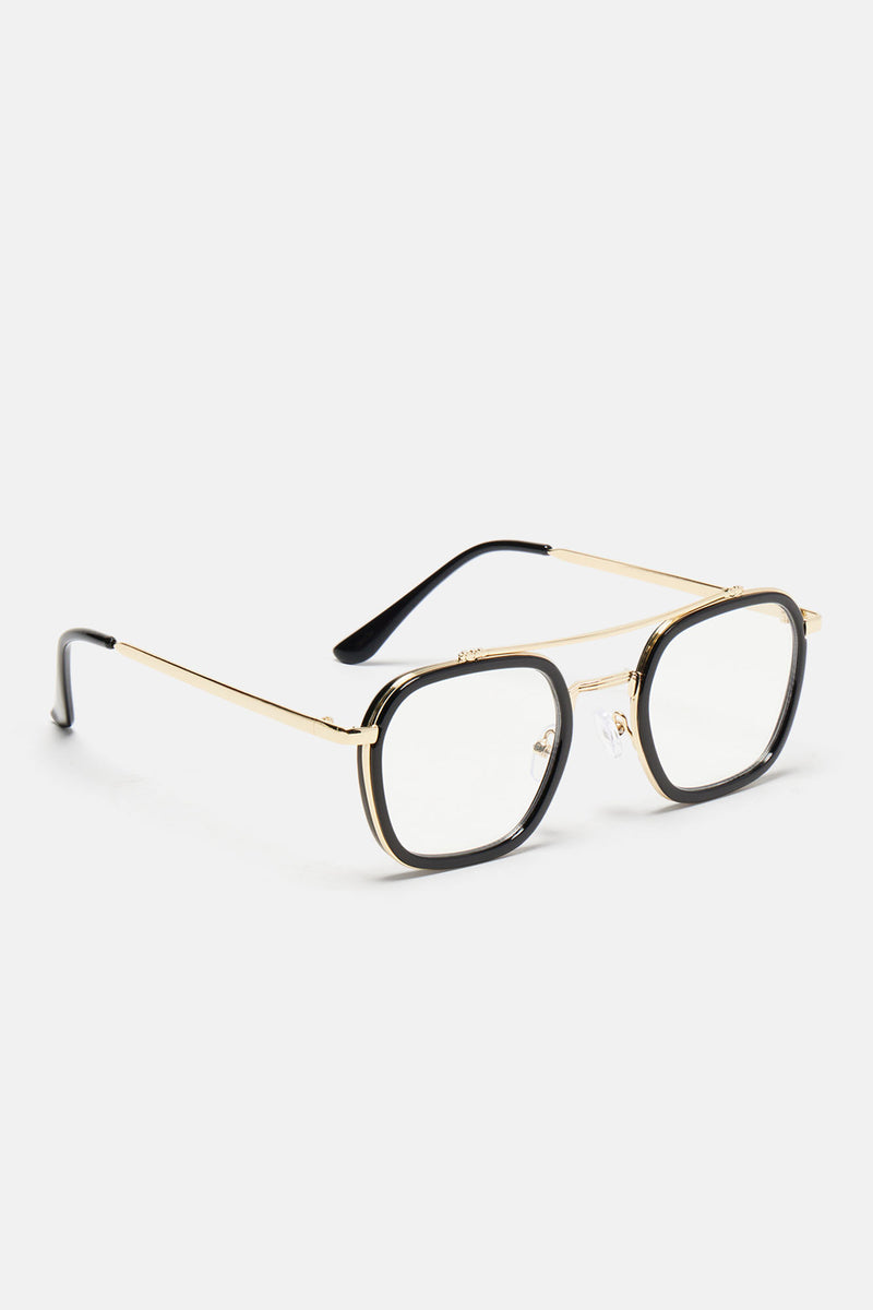 Brainiac Sunglasses Black/Gold Fashion Nova, Mens Sunglasses