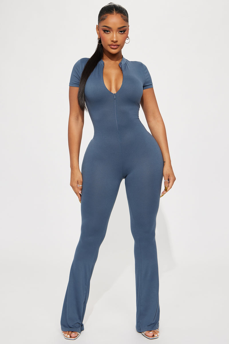 Take Me Out Again Jumpsuit Grey Fashion Nova, Jumpsuits Fashion Nova