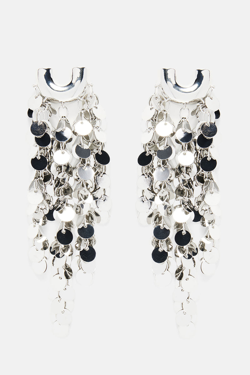 Bar Disco Drop Earrings Silver Fashion Nova, Jewelry Fashion Nova