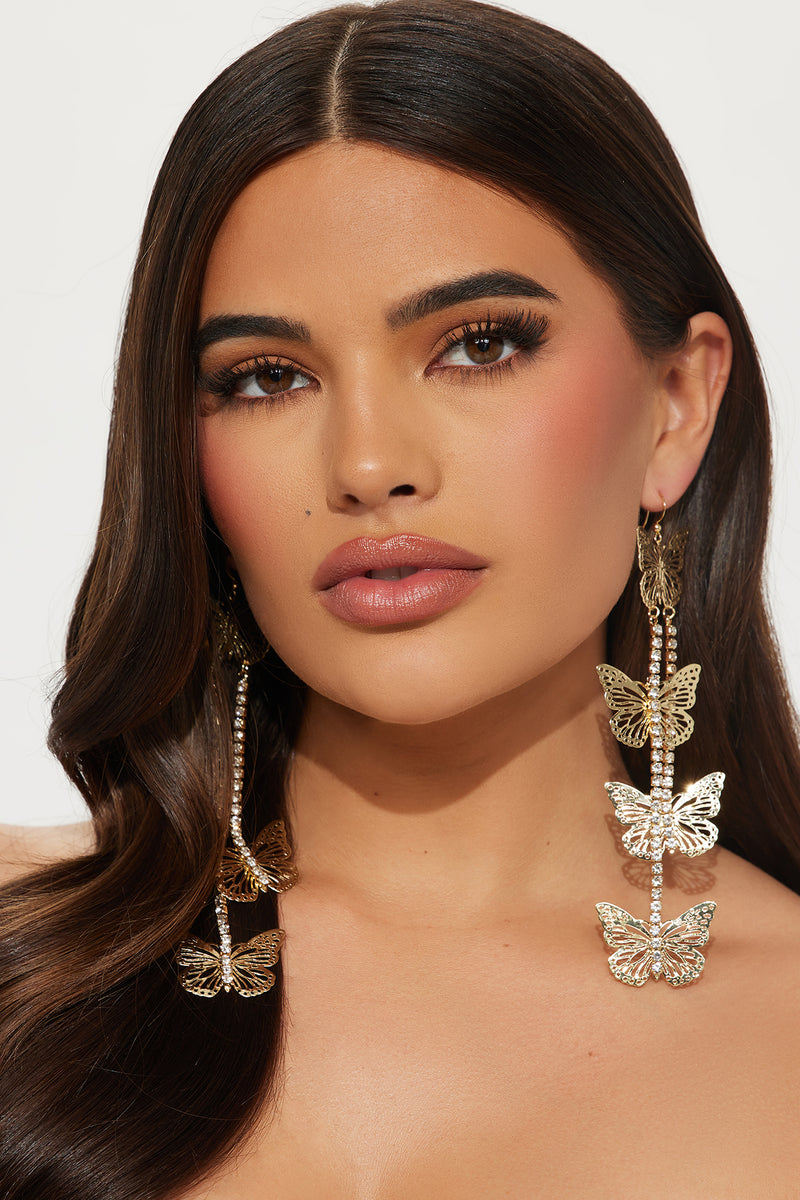 Farewell Darling Earrings Gold Fashion Nova, Jewelry Fashion Nova