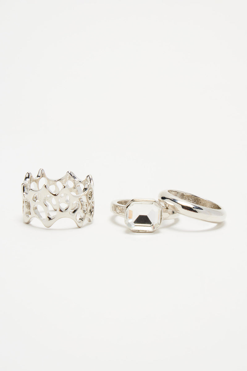 Trend Trio Ring Set Silver Fashion Nova, Jewelry Fashion Nova