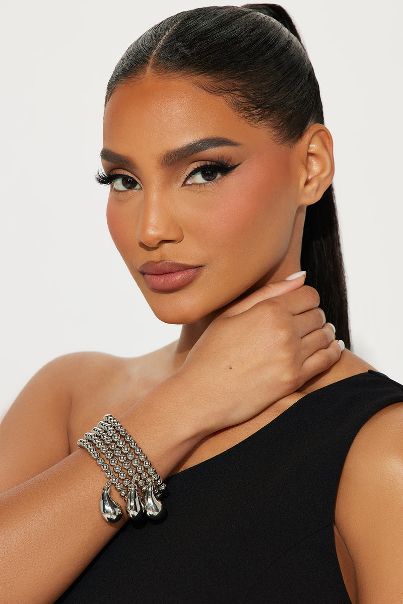 Night Sea Swim 5 Piece Bracelet Set Silver Fashion Nova, Jewelry