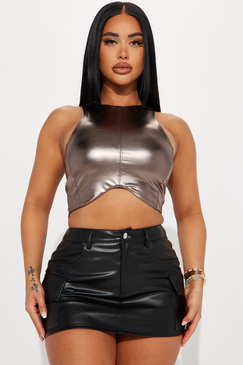 Rosalia Metallic Top - Rose Gold | Fashion Nova, Knit Tops | Fashion Nova