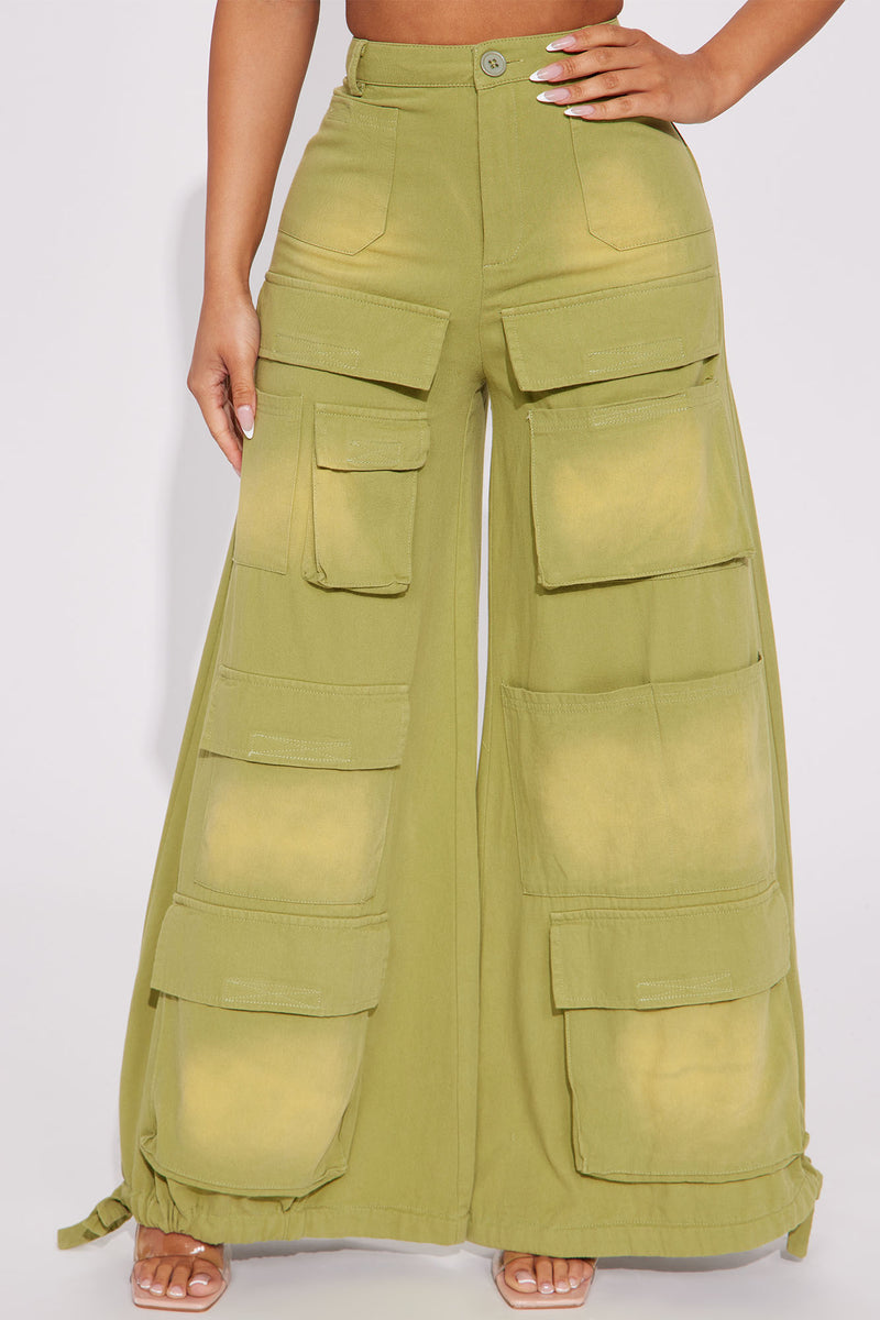 Backstage Mineral Wash Cargo Pants Sage Fashion Nova, Pants