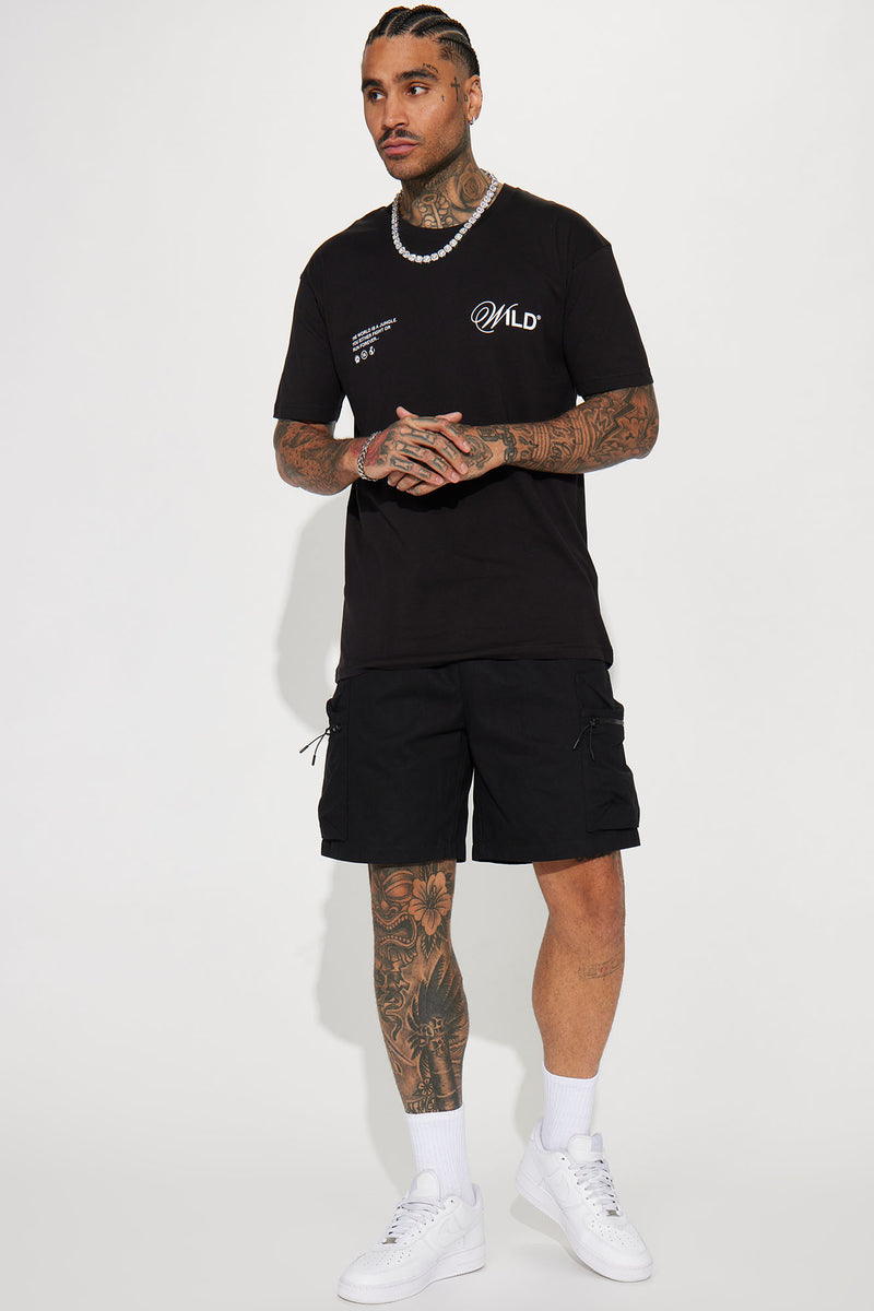 Wild Thing Short Sleeve Tee Black Fashion Nova, Mens Graphic Tees