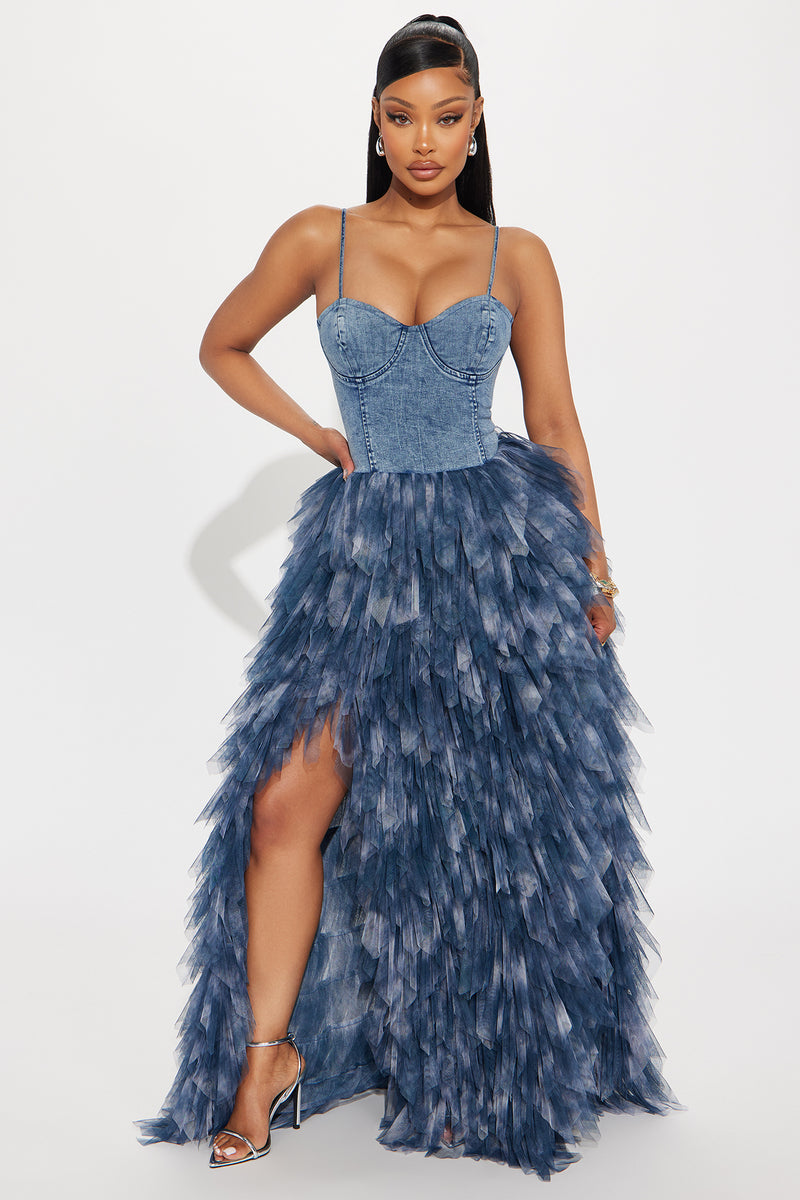 Life In Denim Maxi Dress Denim Fashion Nova, Dresses Fashion Nova