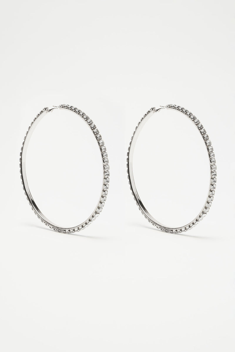 Downtown Club Hoop Earrings Silver Fashion Nova, Jewelry Fashion Nova