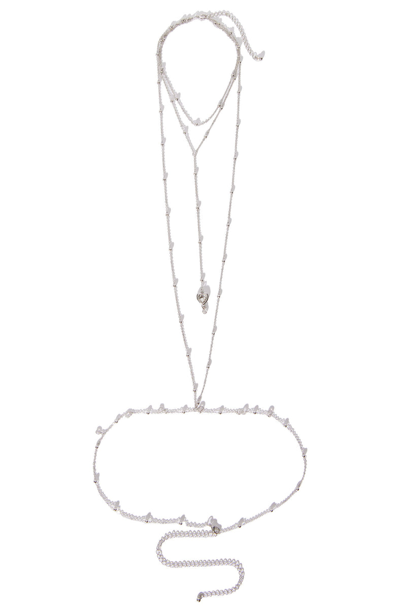 Summer Romance Bra Chain Silver Fashion Nova, Jewelry Fashion Nova