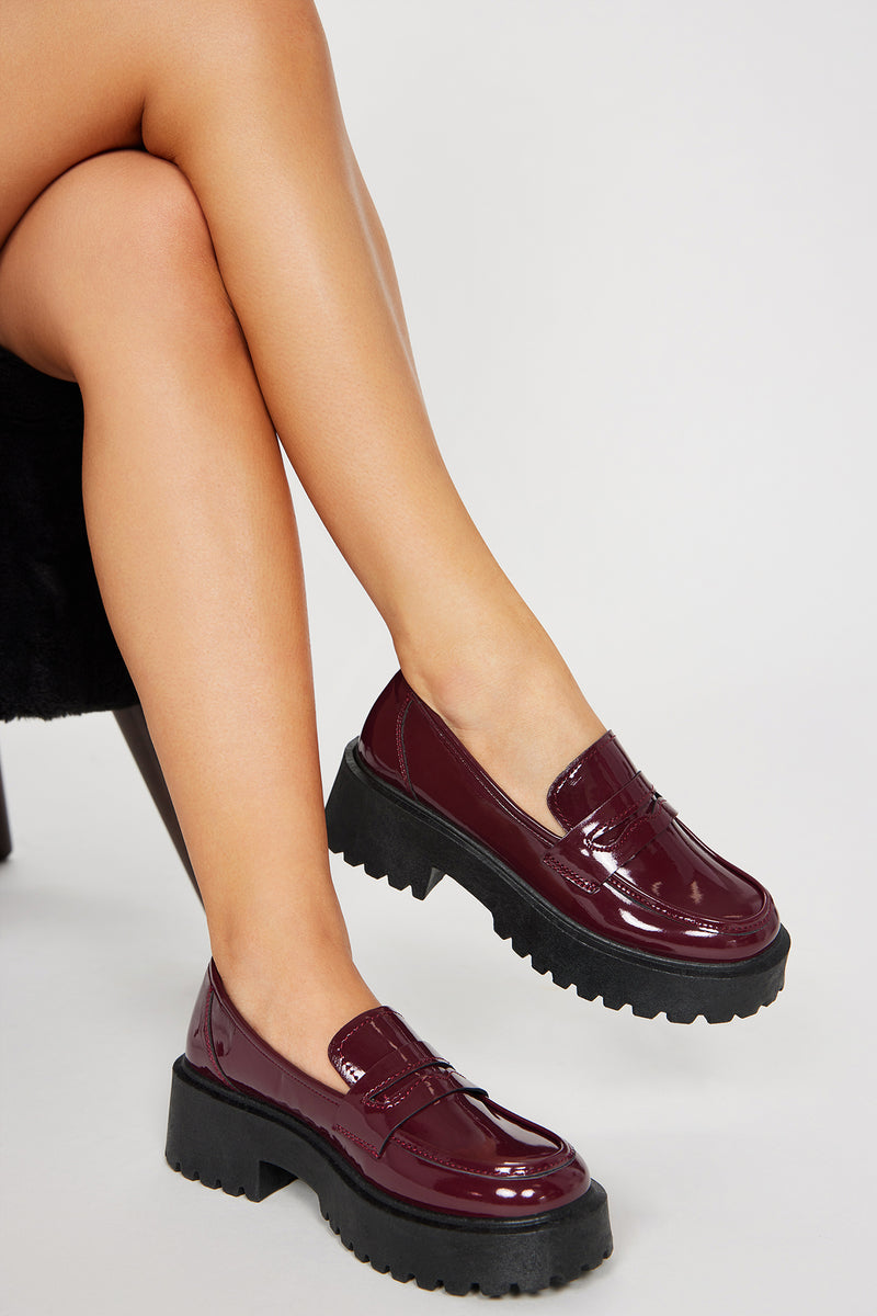 Off To Class Loafers Burgundy