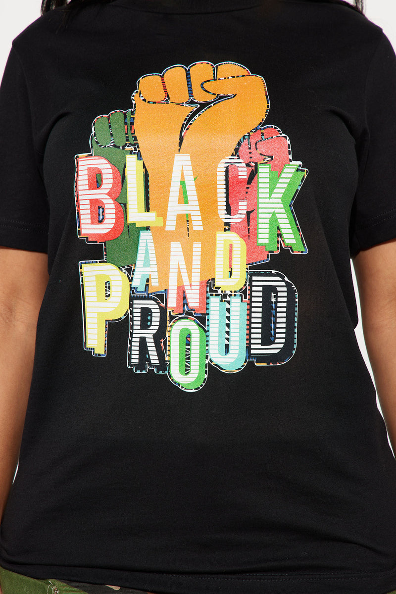 Black and proud shirt hotsell