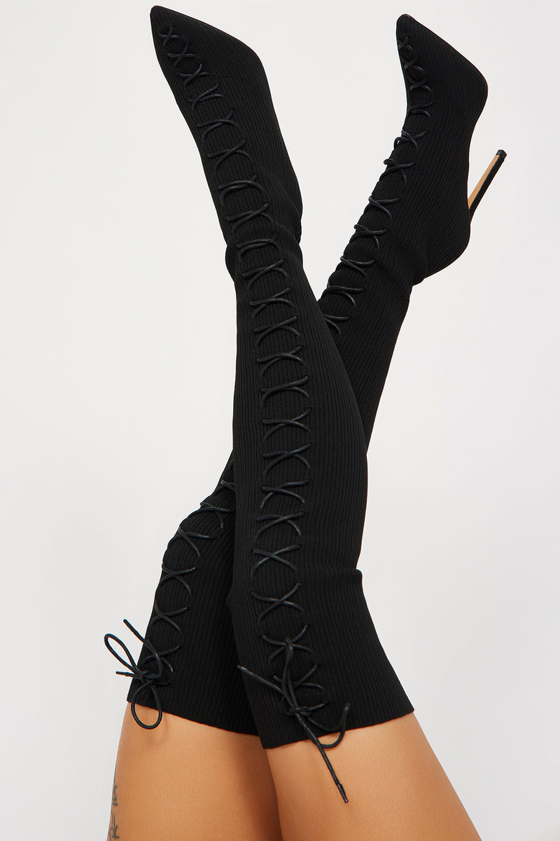 Zuri Over The Knee Boots - Black