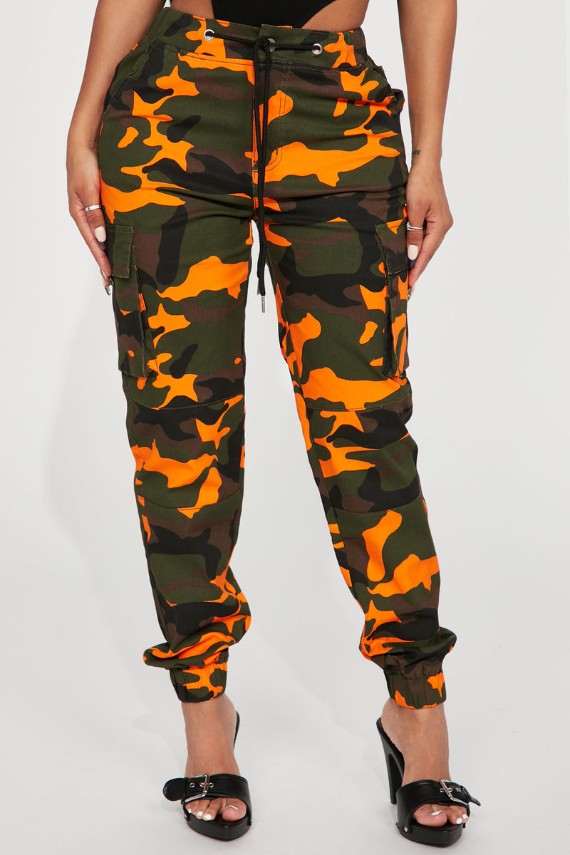 Pocket Placement Cargo Pant Orange combo