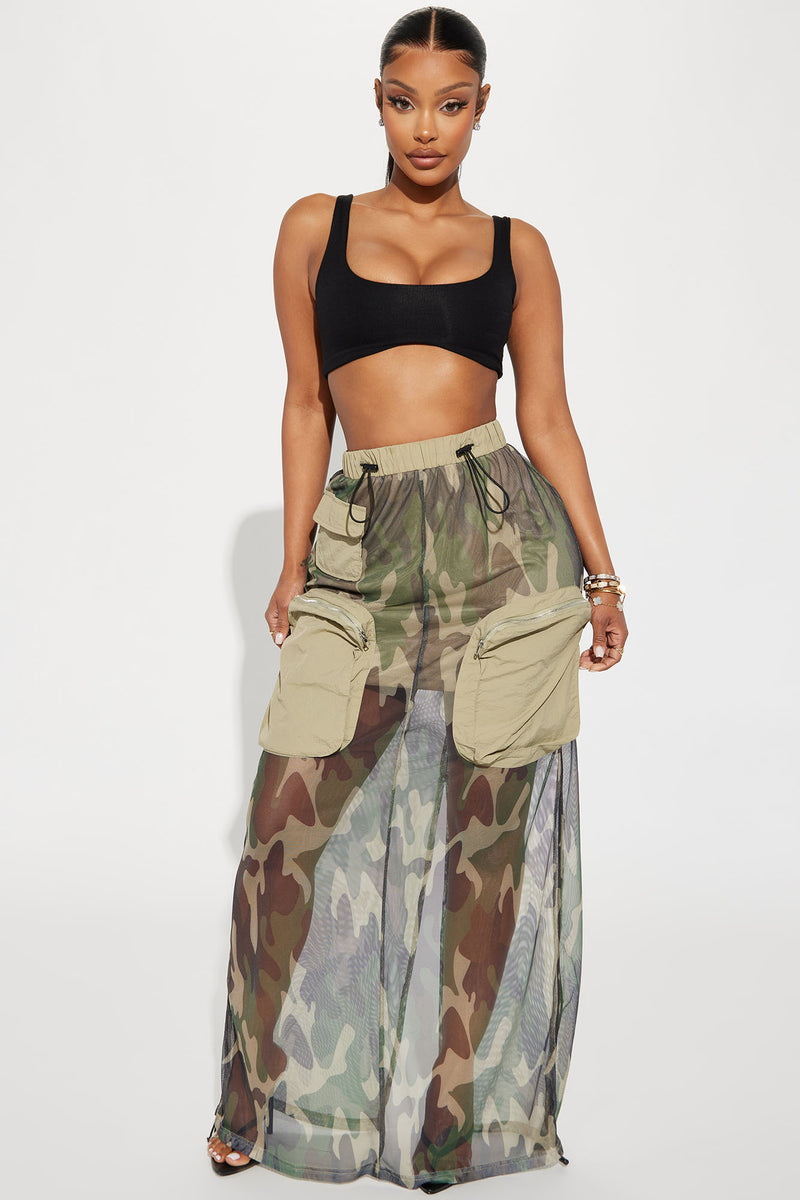 Camo mesh skirt on sale