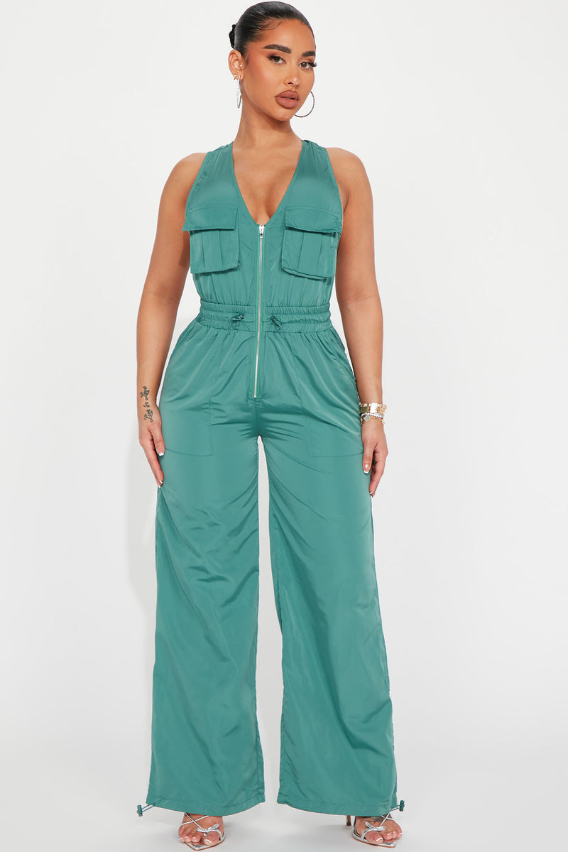 Put In Work Jumpsuit Teal Fashion Nova, Jumpsuits Fashion Nova