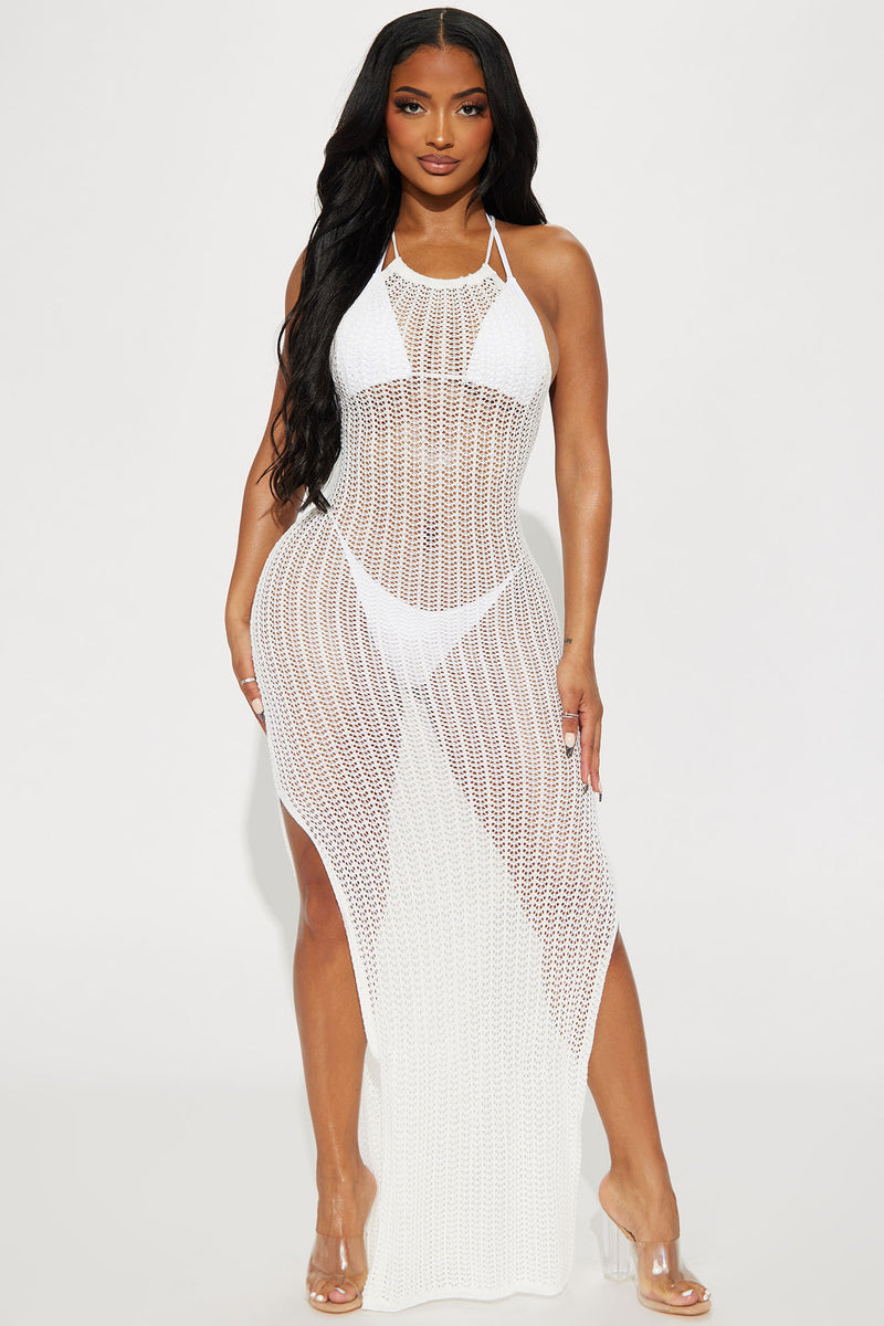 Island Getaway Coverup Dress White Fashion Nova Swimwear