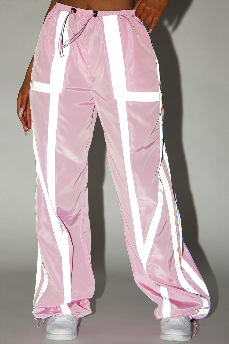 Pink cheap reflective joggers