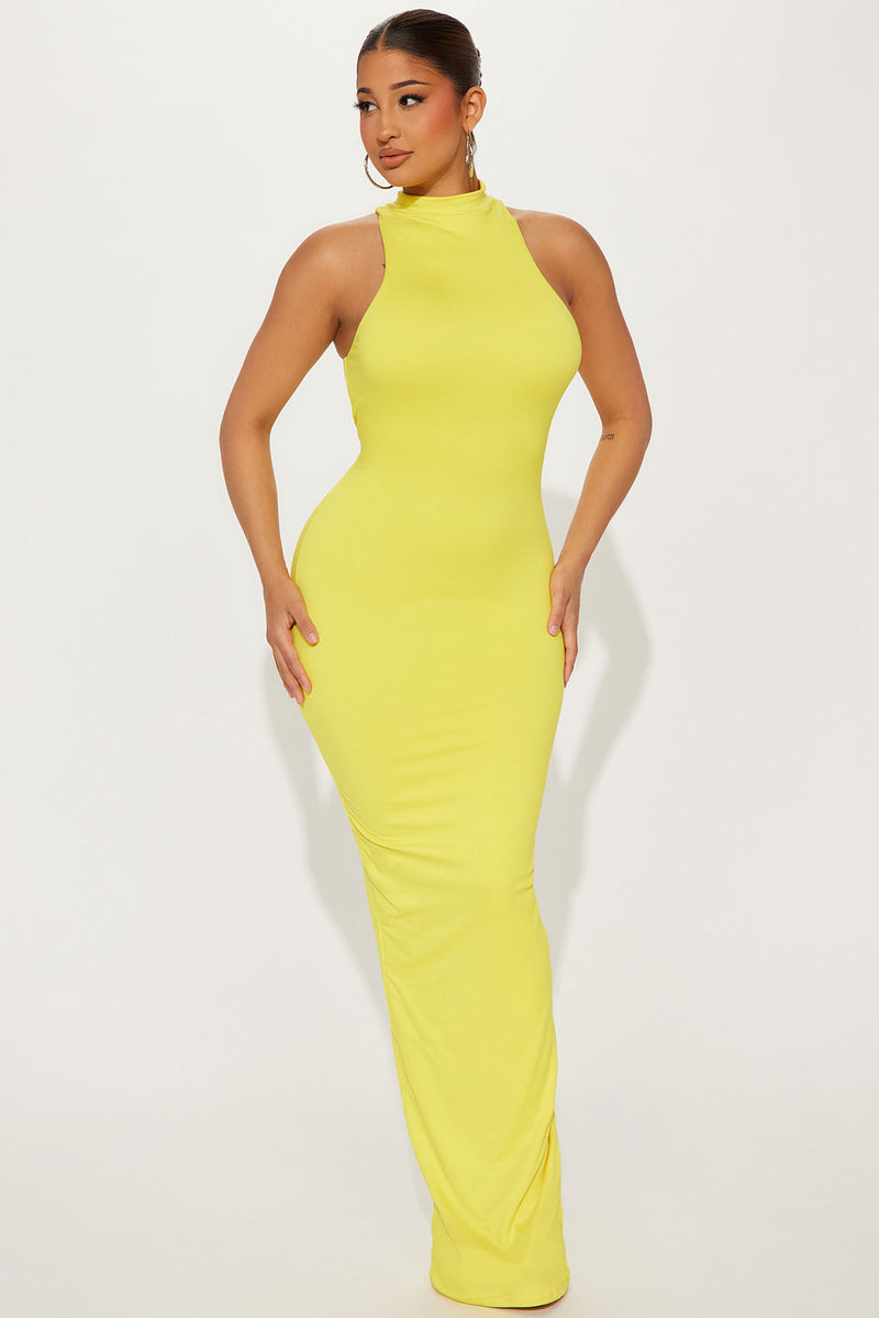 Macie Maxi Dress Yellow Fashion Nova, Dresses Fashion Nova