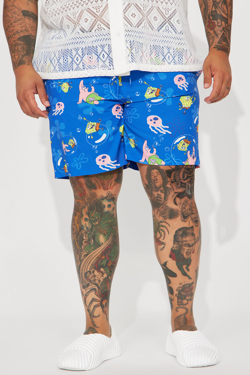 Spongebob Bubble Swim Trunks Blue