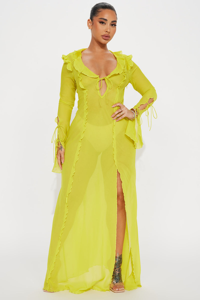 Chartreuse 2025 maxi dress