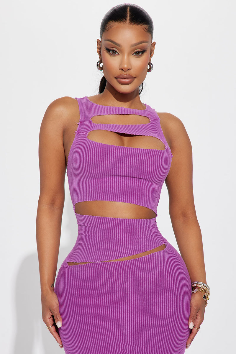 Ashlee Mineral Wash Maxi Dress Purple Fashion Nova Dresses