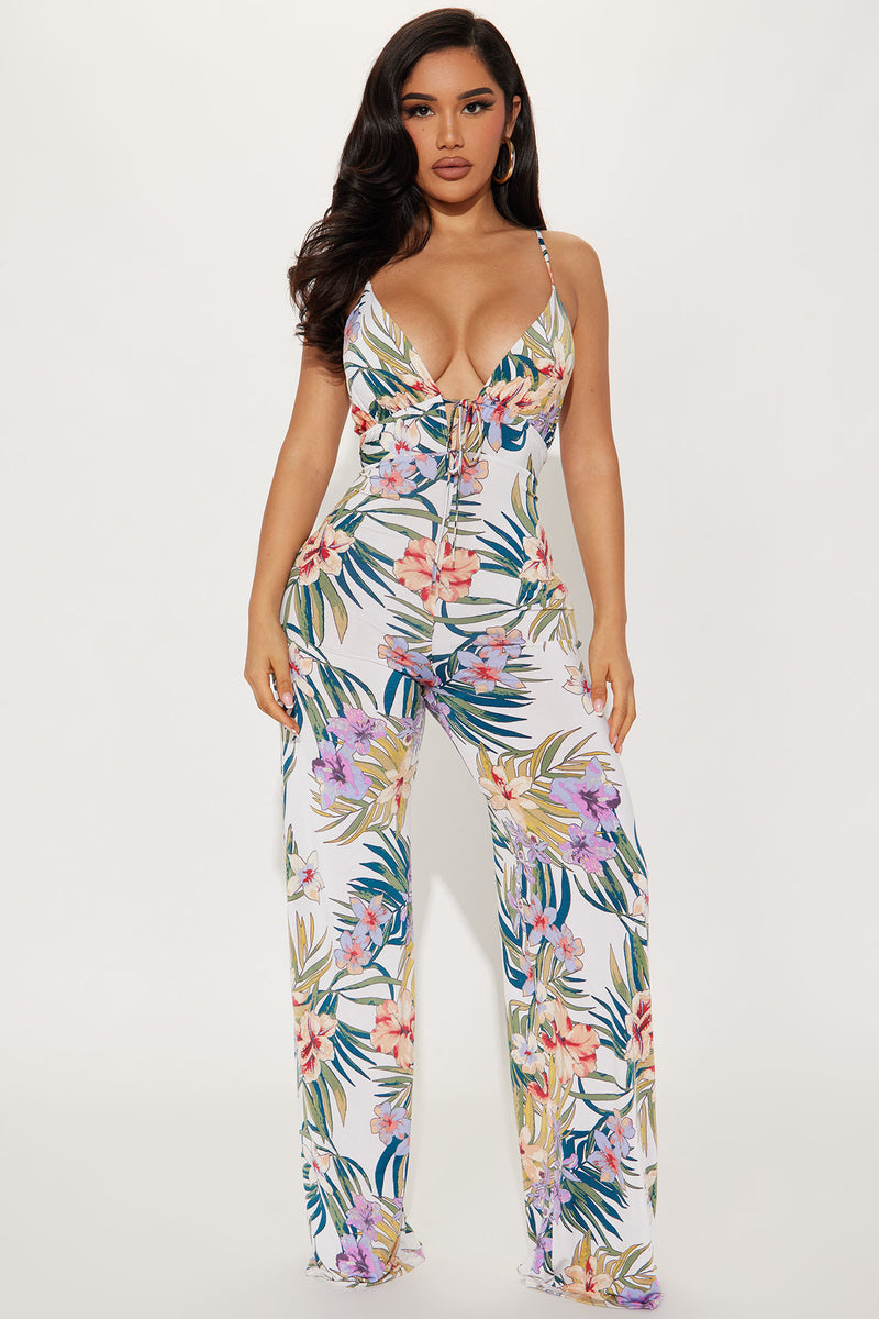 Under The Palm Tree Jumpsuit Multi Color
