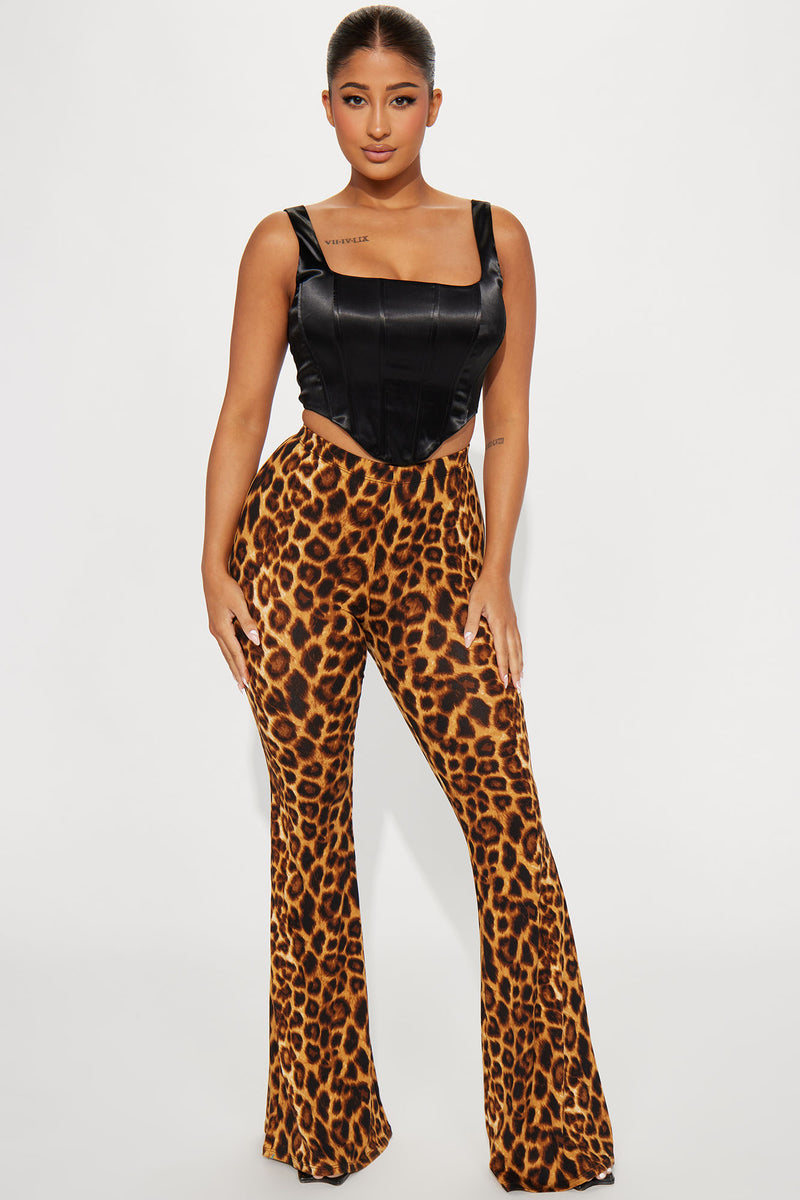 Leopard store flare pants