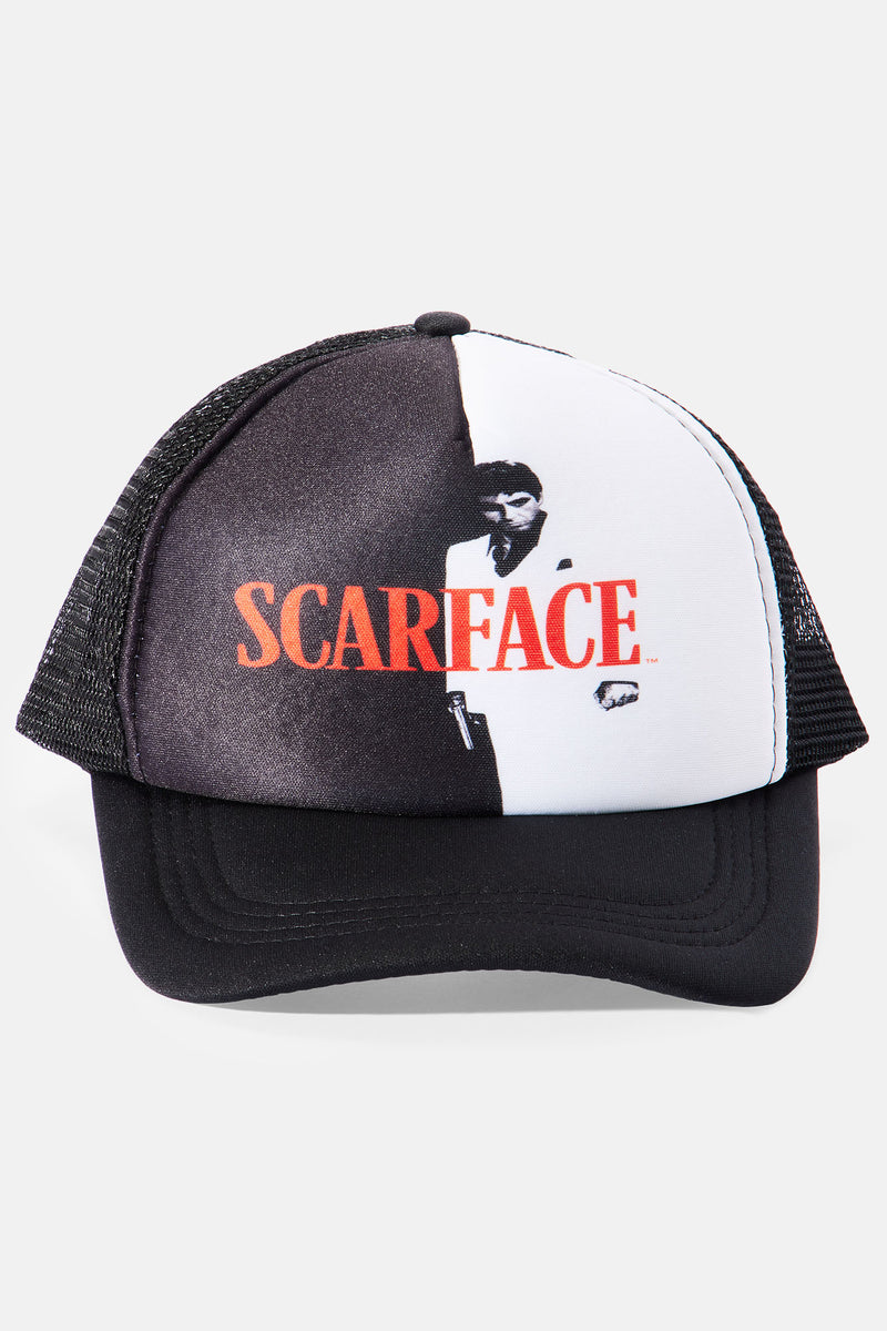 Scarface Trucker Hat Black/White Fashion Nova, Mens Accessories