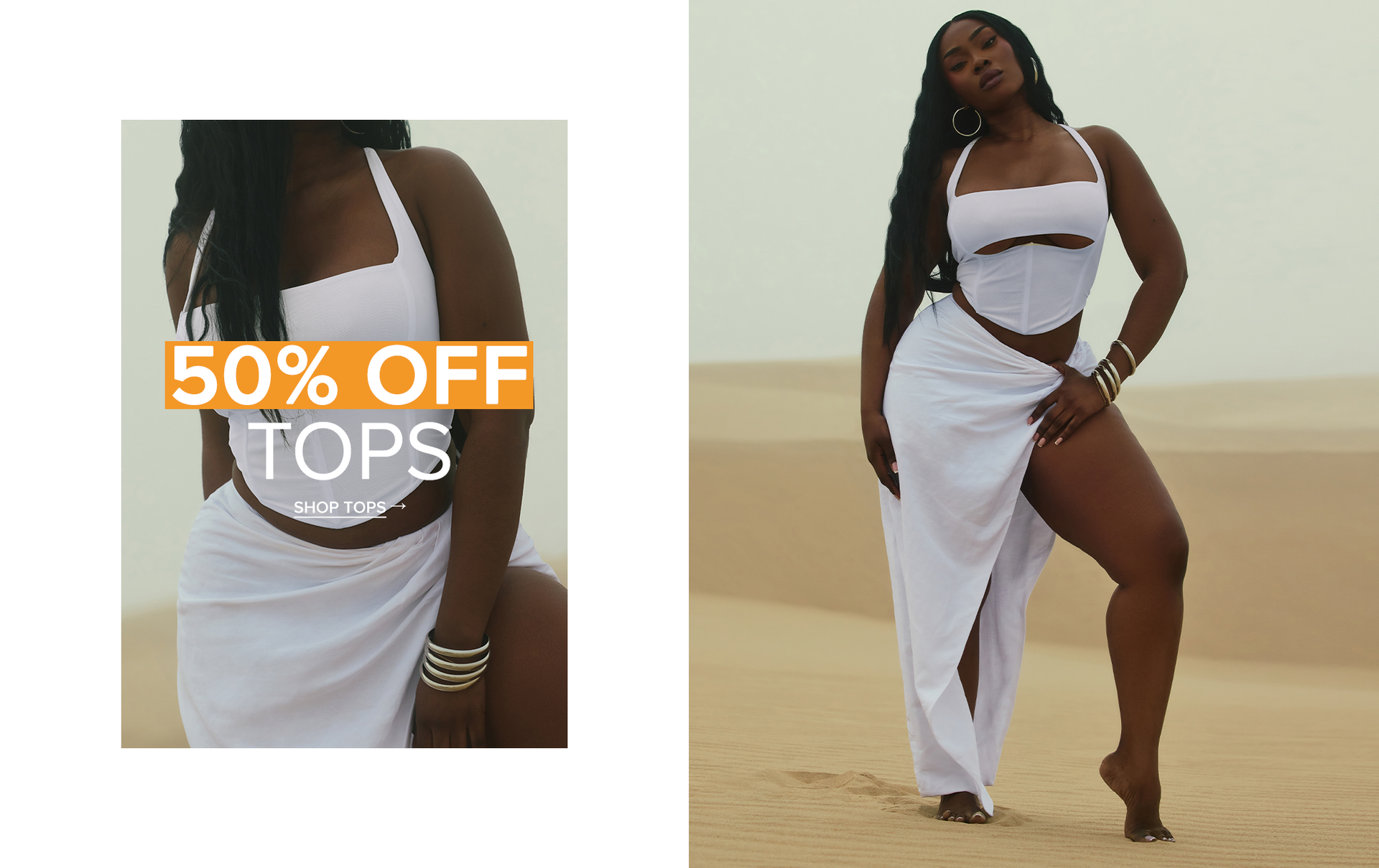 50% OFF TOPS - 5.15.24 - CURVE BANNER