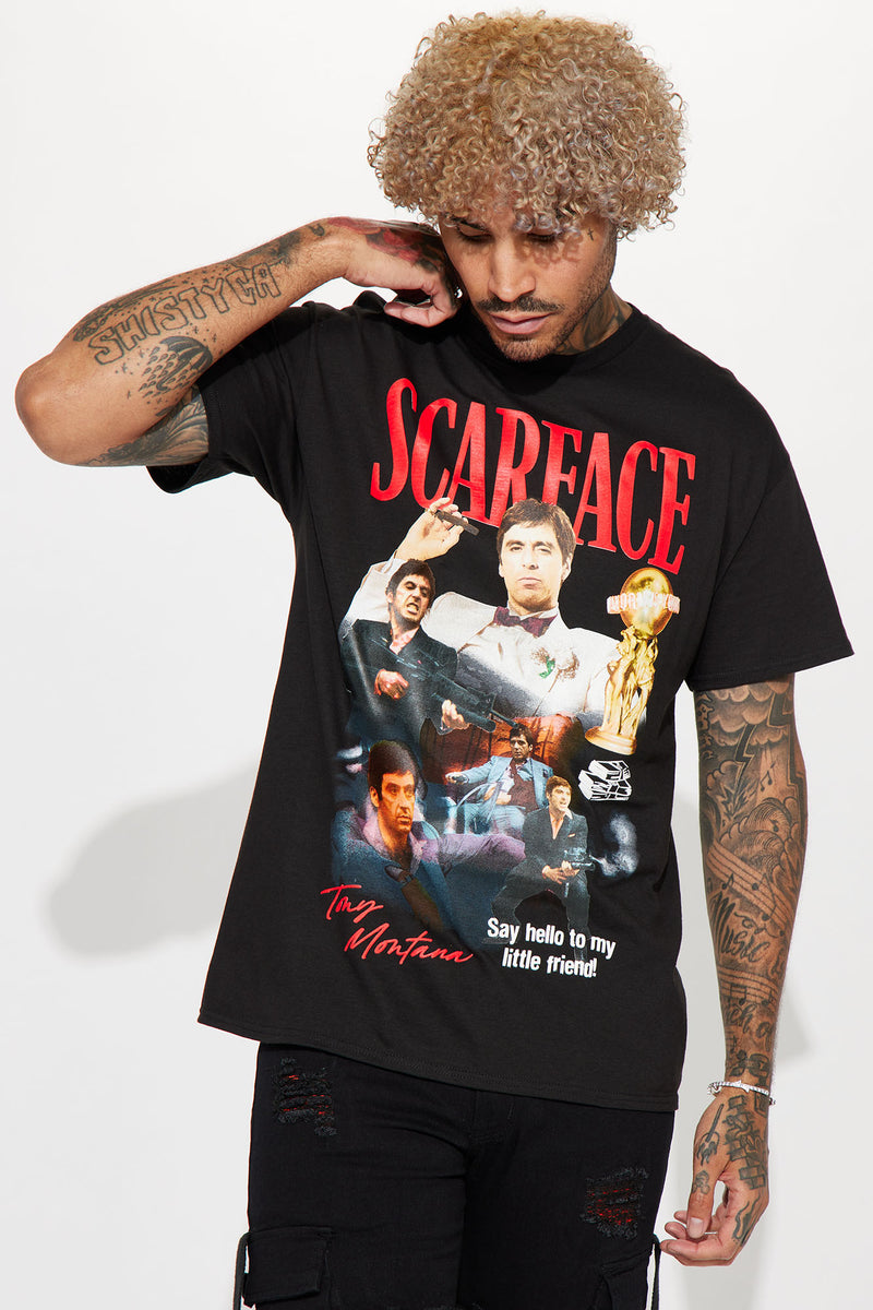 Scarface Say Hello Short Sleeve Tee Black Fashion Nova, Mens