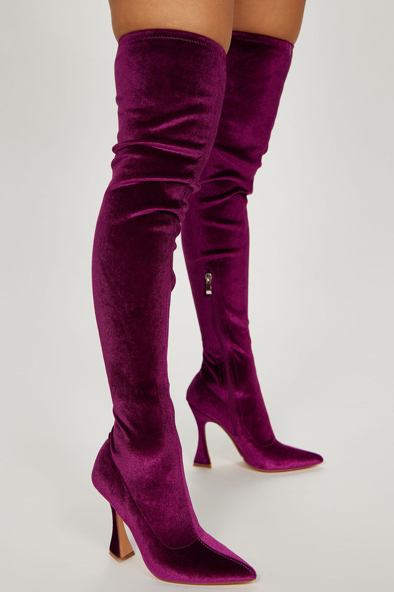 Tari Heeled Boots Burgundy Fashion Nova Shoes Fashion Nova